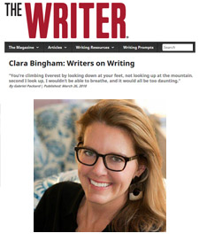 Clara Bingham: Writers on Writing (The Writer Magazine)